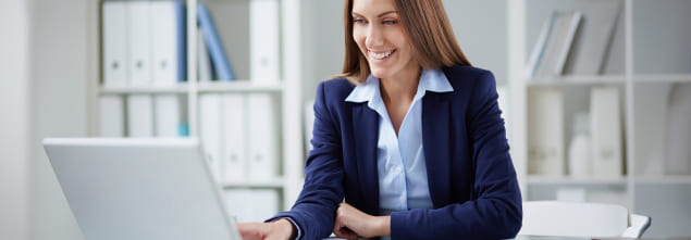 smiling secretary planning meeting